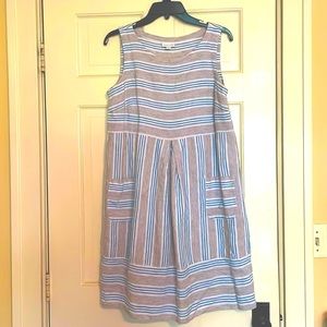 J. Jill striped linen dress, size M petite. Used in good condition